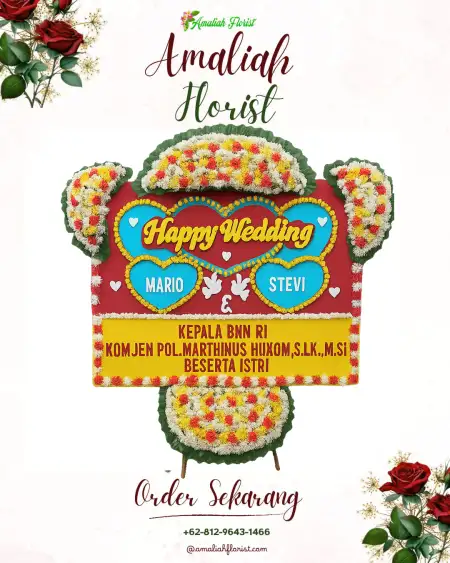 Papan Bunga Pernikahan Sambau